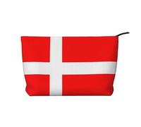 Women's Portable Zipper Handbag Wallet, Suitable for Travel and Daily Storage of Cosmetics, Denmark Danish Flag Corduroy Cosmetic Bag, Black, One Size, Black, One Size