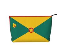 Women's Portable Zipper Handbag Wallet, Suitable for Travel and Daily Storage of Cosmetics, Flag of Grenada Corduroy Cosmetic Bag, Black, One Size, Black, One Size