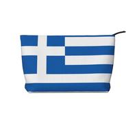 Women's Portable Zipper Handbag Wallet, Suitable for Travel and Daily Storage of Cosmetics, Greek flag Corduroy Cosmetic Bag, Black, One Size, Black, One Size