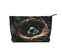 Women's Portable Zipper Handbag Wallet, Suitable for Travel and Daily Storage of Cosmetics, Little bird nest Corduroy Cosmetic Bag, Black, One Size, Black, One Size