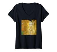 Womens Portrait of Adele Bloch-Bauer I by Gustav Klimt (1907) V-Neck T-Shirt