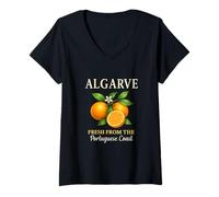 Womens Portugal Algarve Beach Life Summer Ocean Trip V-Neck T-Shirt