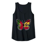 Womens Portugal and Spain Butterfly Half Portuguese Spanish Roots Tank Top