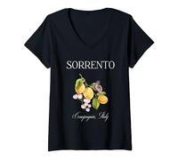 Womens Positano Italy Amalfi Coast Italy Sorrento V-Neck T-Shirt