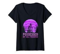 Womens Possessed But Well Preserved Victorian Haunted House V-Neck T-Shirt