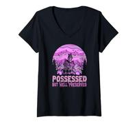 Womens Possessed But Well Preserved Victorian Haunted House V-Neck T-Shirt