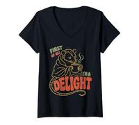 Women's Possum Coffee Humor Sarcastic Cozy Animal Lover Delight V-Neck T-Shirt