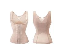 Women's Postpartum Corset Corrector Full Back rt Vest Waist Trainer Weight Loss Tummy Control Shapewear (Beige 5X)