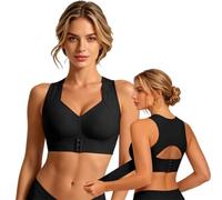 Women's Posture Correcting Bra Full Coverage Front Closure Cross-Back | Anti Sagging Bras Breathable Shaping Adjustable Waist Support Wireless Posture Brasieres Underwear Push-Up Bra Everyday Wear