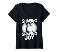 Women's Pottery Artists Shaping Joy Potter V-Neck T-Shirt
