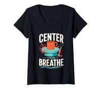 Women's Pottery Wheel Centering Breathe V-Neck T-Shirt