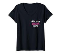 Womens Pour Some Sugar on Me Music Rock Vibes Minimalist V-Neck T-Shirt