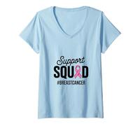 Womens Power in Pink Together for Breast Cancer Awareness V-Neck T-Shirt