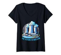 Women's Power Plants The Future is Nuclear V-Neck T-Shirt
