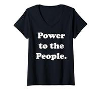 Womens Power To The People Movement Equality Voice V-Neck T-Shirt