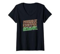 Women's Powered BY Coffee and Chlorophyll V-Neck T-Shirt