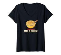Women's Powered by Mac & Cheese V-Neck T-Shirt