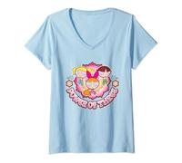Womens Powerpuff Girls Power of Three V-Neck T-Shirt