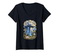 Women's PRAECIPITATIO Study Cloud Atlas Observation V-Neck T-Shirt