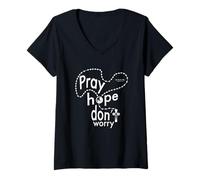 Women's Pray Hope Don't Worry V-Neck T-Shirt