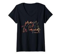 Womens Prayer is The Weapon 2 Corinthians 10 4 V-Neck T-Shirt