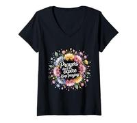 Women's Prayers Don't Expire Keep Praying Faith Hope Message - V-Neck T-Shirt