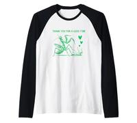 Womens Praying Mantis Breakup Thanks For A Good Time Raglan Baseball Tee