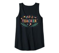 Women's Pre-K Teacher Botanical Muted Pastel Back to School Tank Top