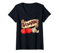 Womens Pregnancy Announcement Preggo Prego Pasta Sauce Pregnant V-Neck T-Shirt