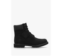 Women's Premium 6 Inch Black Waterproof Boots - Black Leather / 4
