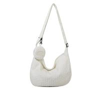 Women's Preppy Aesthetic Crescent Bag Fairycore Cute Shoulder Bag Kawaii Harajuku Hobo Handbag Under The Arm Purse, White, One Size