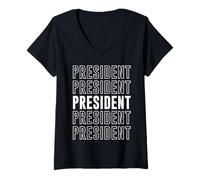 Womens President V-Neck T-Shirt