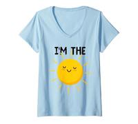 Womens Pretend to be The Sun Funny Kids Show Halloween Costume V-Neck T-Shirt