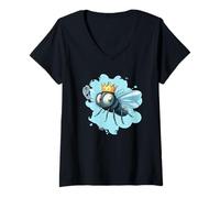 Womens Pretty Fly with Crown for King and Kingdom Lovers V-Neck T-Shirt