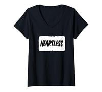 Women's Pretty Heartless Quote Look V-Neck T-Shirt