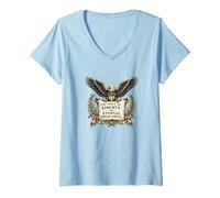 Women's Price of Liberty Eternal Vigilance Eagle Scroll V-Neck T-Shirt
