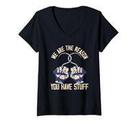 Womens Pride Funny Dockworker We Are The Reason You Have Stuff V-Neck T-Shirt