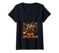 Women's Primal Speed Fox Runner Tactical Motion Design V-Neck T-Shirt