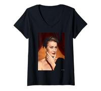 Womens Prime Suspect The Queen Actor Helen Mirren by Michael Grecco V-Neck T-Shirt