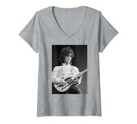 Women's Prince Live Performing Purple Rain Tour 1984 V-Neck T-Shirt