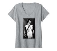 Women's Prince Nude Tour Graffiti Bridge Era Live 1990 V-Neck T-Shirt