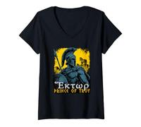 Women's Prince of Troy Hector - Ancient Greek Homer's Iliad V-Neck T-Shirt
