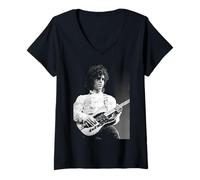 Women's Prince Performing Live Purple Rain Tour 1984 V-Neck T-Shirt
