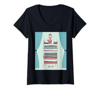 Womens Princess on the Pea Fairy Tale Sleep Shirt Cute Girls V-Neck T-Shirt