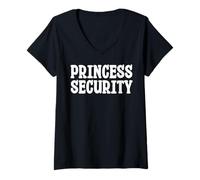 Womens Princess Security Halloween Costume Funny V-Neck T-Shirt