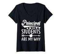 Women's Principal The Students are My Why V-Neck T-Shirt