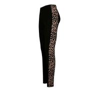 Women's Print Side Stripe Elastic Waist Leggings Ladies Animal Wet Look Tartan Pants UK 8-26 (Leopard Print UK 16-18)
