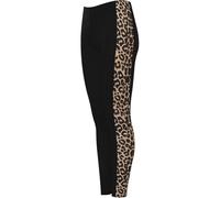 Women's Print Side Stripe High Waist Leggings Ladies Animal Wet Look Tartan Women's Leggings Gym & Yoga Pants Women's Casual Formal Activewear (UK, Numeric, 24, 26, Plus, Regular, Brown Leopard)
