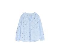Women's Printed Chambray Cotton Shirt Tom Tailor Bleu 36