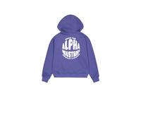 Women's printed hoodie with design on the back Alpha Industries Logo Violet XS